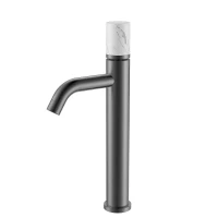 Смеситель для раковины Boheme Stick 122-SGM-MR-W цвет Оружейная сталь глянцевая