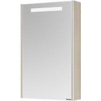 Зеркальный шкаф Aquaton Верди PRO 50 1A195802VDAV0 с подсветкой Белый Ясень фабрик МДФ / ЛДСП, стекло