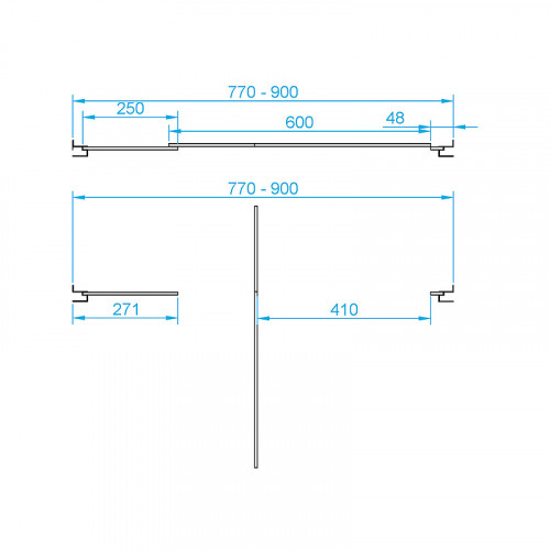 Душевая дверь RGW Passage PA-02 80 41080208-11 профиль Хром стекло прозрачное