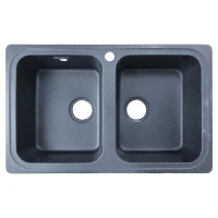 Кухонная мойка Azario Alba 78 CS00105217 цвет Черный
