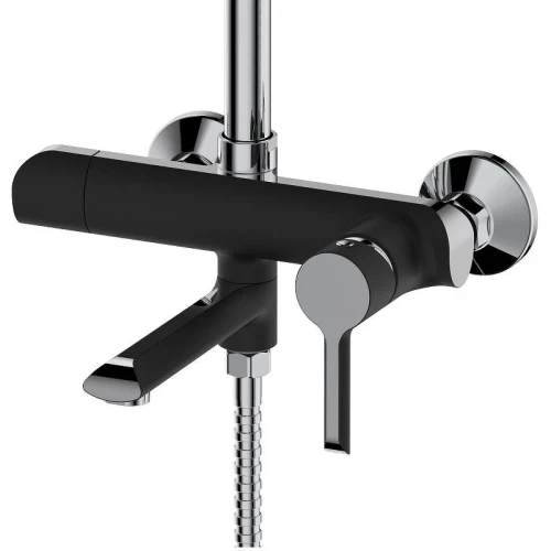 Душевая система Haiba HB24805-7 Черный Хром латунь на стену