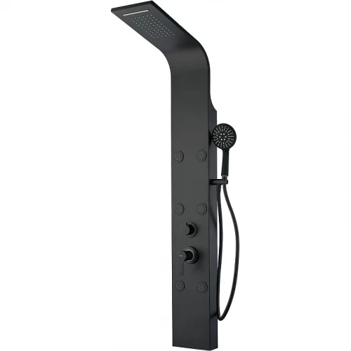 Душевая панель Aquanet Galaxy Black AP40-04 237439 Черный матовый алюминий на стену