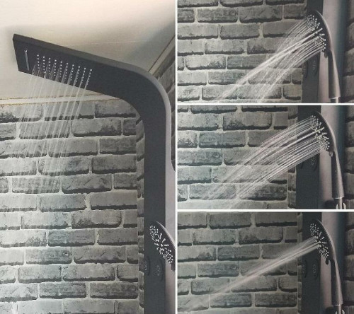 Душевая панель Aquanet Galaxy Black AP40-04 237439 Черный матовый алюминий на стену