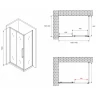 Душевой уголок Abber Schwarzer Diamant 140x90 AG30140BMH-S90BM профиль Черный стекло матовое