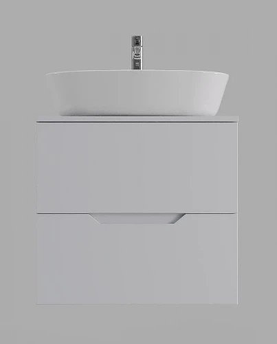 Тумба с раковиной Orange Line 60 Li-60TuwMDF+B08-500W подвесная Белая матовая