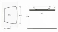 Раковина-чаша beWash Helenen 60 69601001 Белый глянец фарфор накладная