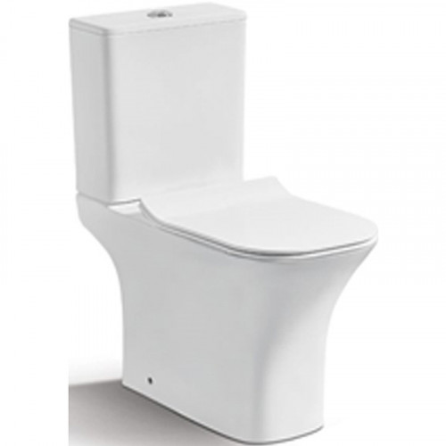 Унитаз компакт CeramaLux 1215-P с бачком и сиденьем Микролифт фаянс напольный