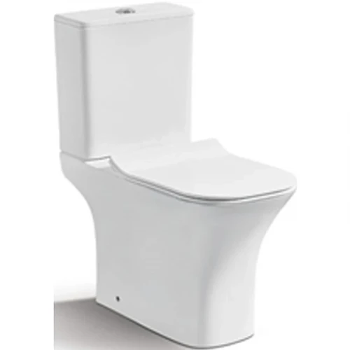 Унитаз компакт CeramaLux 1215-P с бачком и сиденьем Микролифт фаянс напольный