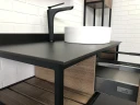 Тумба с раковиной Comforty Лиссабон 95 00-00006558 подвесная Дуб темный МДФ / ЛДСП