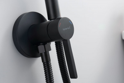 Гигиенический душ со смесителем Splenka S221.52.06 Черный матовый нержавеющая сталь встраиваемый