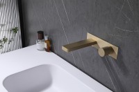 Смеситель для раковины Abber Rund AF8712G Золото матовое латунь встраиваемый