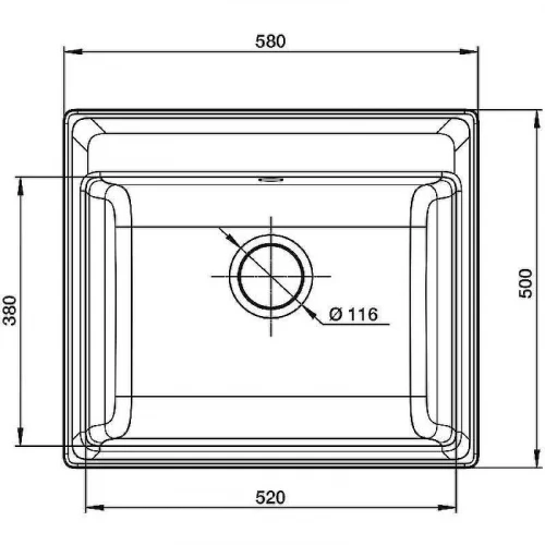 Кухонная мойка GranFest Vertex GF-V-580 Графит