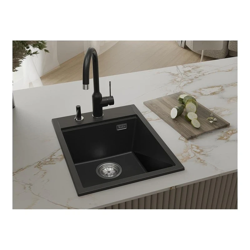 Кухонная мойка Rivelato Tesoro 40 TR-405 nero цвет Черный