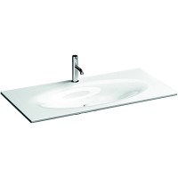 Раковина Kerasan Shape 102 547001*1 Белая глянцевая фаянс полувстраиваемая