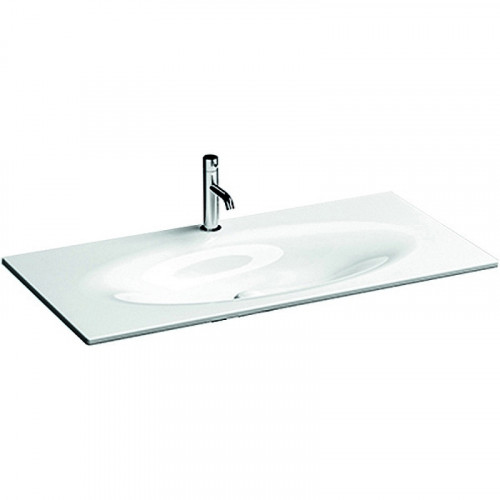 Раковина Kerasan Shape 102 547001*1 Белая глянцевая фаянс полувстраиваемая