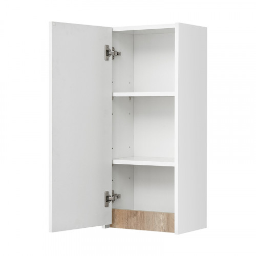 Подвесной шкаф Aquaton Марти 35 1A270203MY010 Белый глянцевый Дуб эндгрейн МДФ / ЛДСП