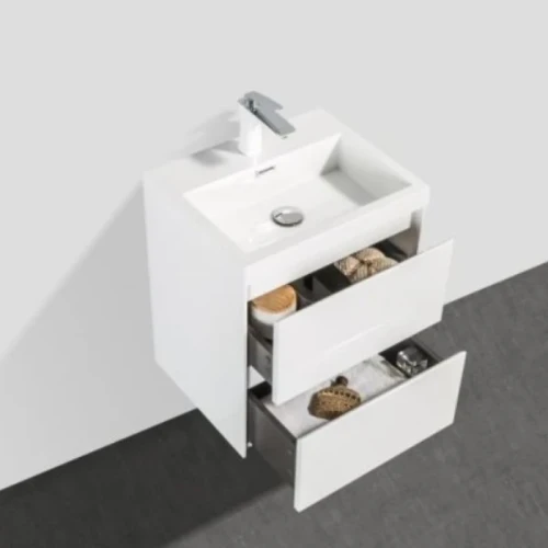 Тумба под раковину BelBagno Pietra Mini 50 PIETRA MINI-500-2C-SO-BL подвесная Bianco Lucido МДФ / ЛДСП