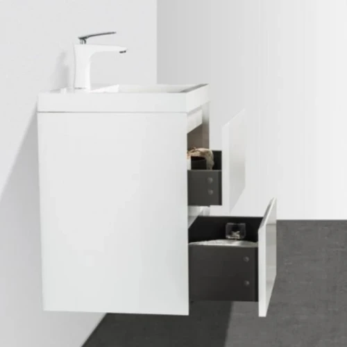 Тумба под раковину BelBagno Pietra Mini 50 PIETRA MINI-500-2C-SO-BL подвесная Bianco Lucido МДФ / ЛДСП