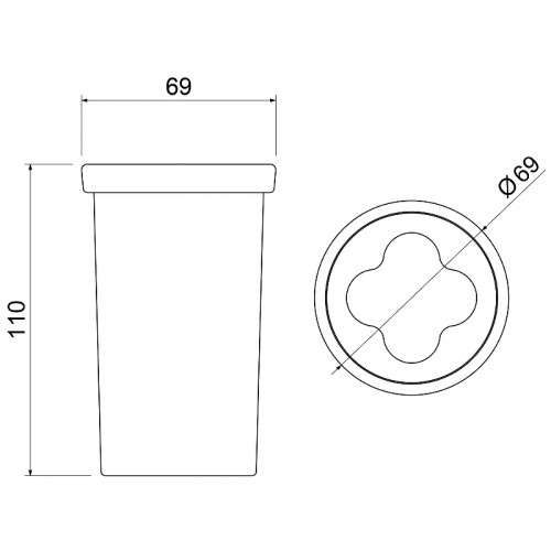 Стакан для зубных щеток Timo Saona 13233/03 Черный