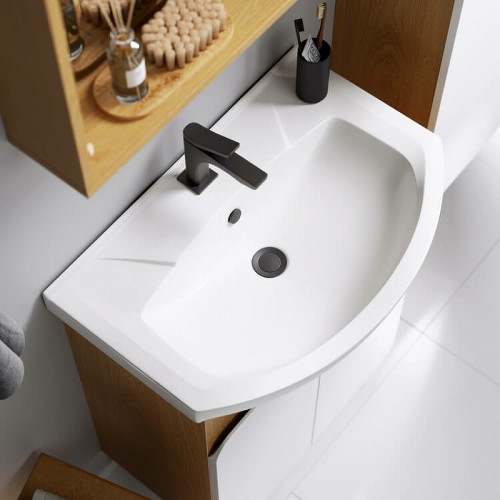 Тумба под раковину Aqwella Basic 65 BAS0106DZ Дуб золотой МДФ / ЛДСП