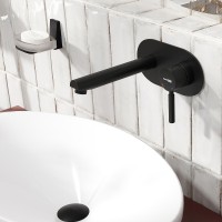 Смеситель для раковины WasserKRAFT Gollach 3330 Черный матовый латунь встраиваемый