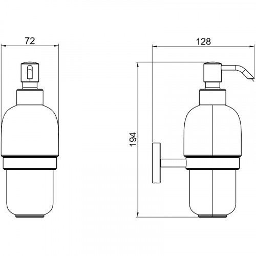 Дозатор для жидкого мыла Aquatek Бетта AQ4605MB Черный матовый