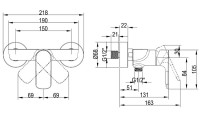 Смеситель для душа Villeroy&amp;Boch O.Novo TVS10400100061 Хром латунь на стену