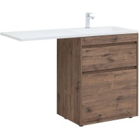 Тумба с раковиной Aquanet Токио 130 R 335590 Дуб веллингтон МДФ / ЛДСП
