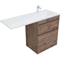 Тумба с раковиной Aquanet Токио 130 R 335590 Дуб веллингтон МДФ / ЛДСП