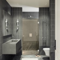 Душевая дверь Maybah Glass MGD-525-4 905x1950 на петлях Хром глянцевый стекло бронзовое