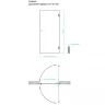 Душевая дверь Maybah Glass MGD-525-4 905x1950 на петлях Хром глянцевый стекло бронзовое