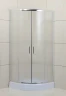 Душевой уголок BelBagno Uno 80х80 UNO-195-R-2-80-P-Cr профиль Хром стекло рифленое