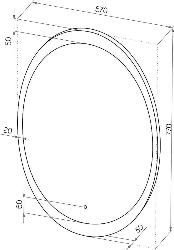 Комплект мебели для ванной DIWO Казань 60 подвесной цвет Белый