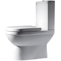 Унитаз компакт Bravat CX01014UW-P-RUS без бачка, с сиденьем Микролифт фаянс напольный