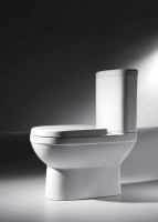 Унитаз компакт Bravat CX01014UW-P-RUS без бачка, с сиденьем Микролифт фаянс напольный