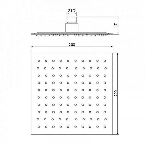 Верхний душ WeltWasser WW HS 20S 10000000937 Хром