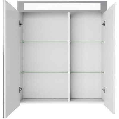 Зеркальный шкаф Dreja Eco Uni 70 99.9002 Белый МДФ / ЛДСП, стекло
