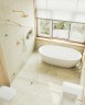 Душевая перегородка Maybah Glass MGD-268-3 790x1950 коннектор стена-стекло Золото стекло сатиновое
