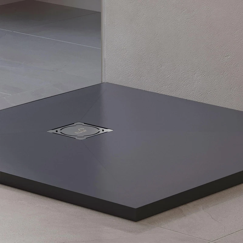 Душевой поддон из искусственного камня RGW Stone Tray (Стоун Трей) ST-G 90х90 16152099-002 цвет Графит