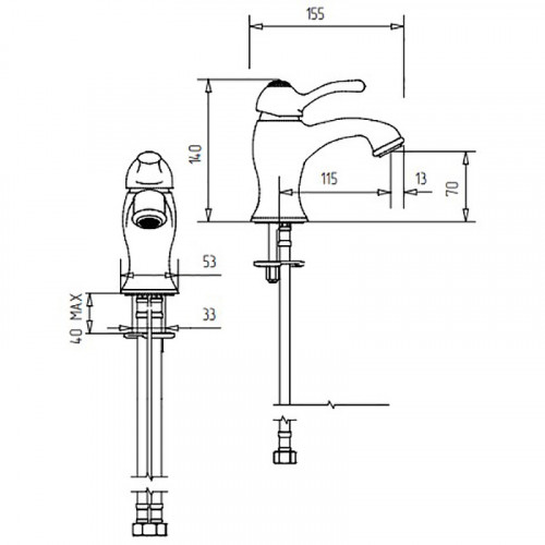 Смеситель для раковины Migliore Lem Swarovski 18884 Хром латунь