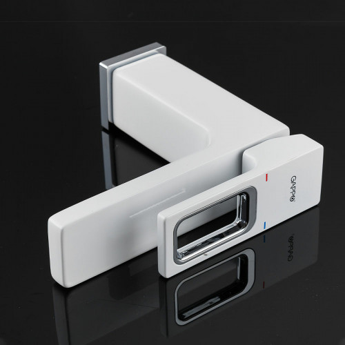 Смеситель для раковины Gappo G17-8 G1017 Белый латунь