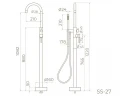 Смеситель для ванны Knotlor Eclipse SS-27/RB цвет Бронза