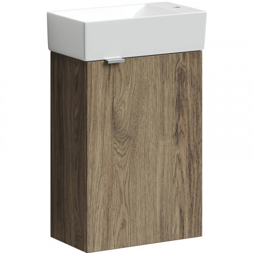 Тумба под раковину Sancos Mini 37 R MN35ECHR подвесная Дуб чарльстон МДФ / ЛДСП