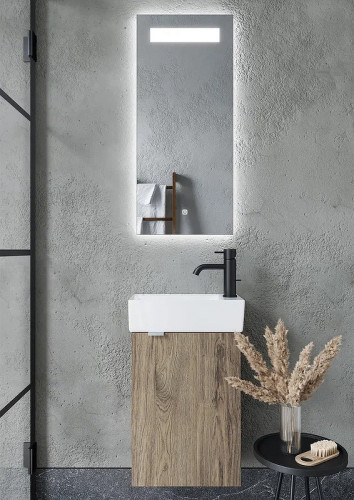 Тумба под раковину Sancos Mini 37 R MN35ECHR подвесная Дуб чарльстон МДФ / ЛДСП