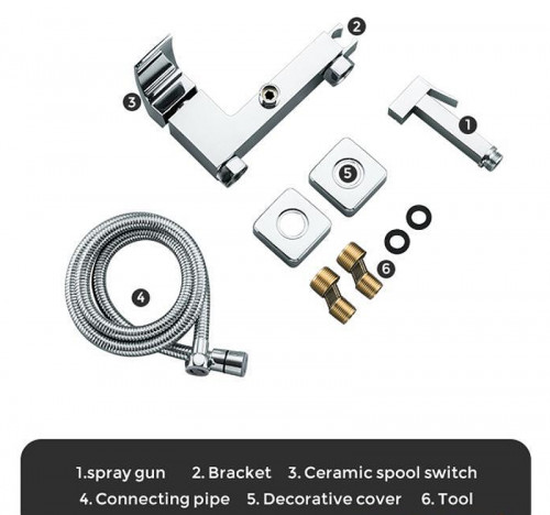 Гигиенический душ со смесителем Gappo G07 G2007 Хром латунь на стену