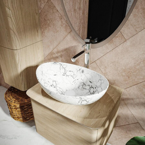 Раковина-чаша Maretti Eleganza 59 EN13NS48-740MR цвет Белый мрамор