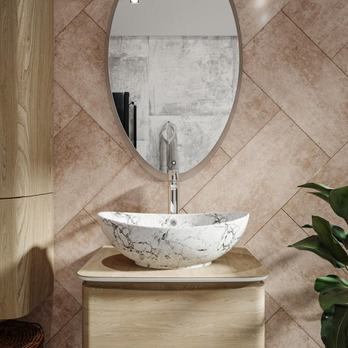 Раковина-чаша Maretti Eleganza 59 EN13NS48-740MR цвет Белый мрамор