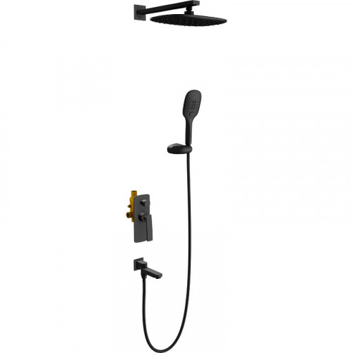 Душевая система Timo Helmi  SX-4099/03SM Черная матовая латунь встраиваемый