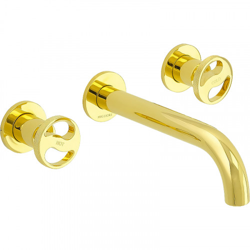 Смеситель для раковины Migliore Reversa 28205 Золото латунь встраиваемый