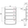 Электрический полотенцесушитель Point Афина PN04756W П4 500x600 диммер слева Белый